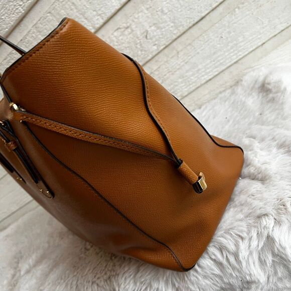 MICHAEL KORS Acorn Leather Voyager Laptop Jet Set Tote Shoulder Bag Traveller - Picture 10 of 11